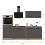 CUISINE EN BLOC - GRIS & CHENE ( HORS ELECTROMÉNAGERS ET SANITAIRES ) – Image 5