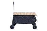 CHARIOT DE JARDIN SUR ROUES - CHÊNE ET NOIR – Image 3