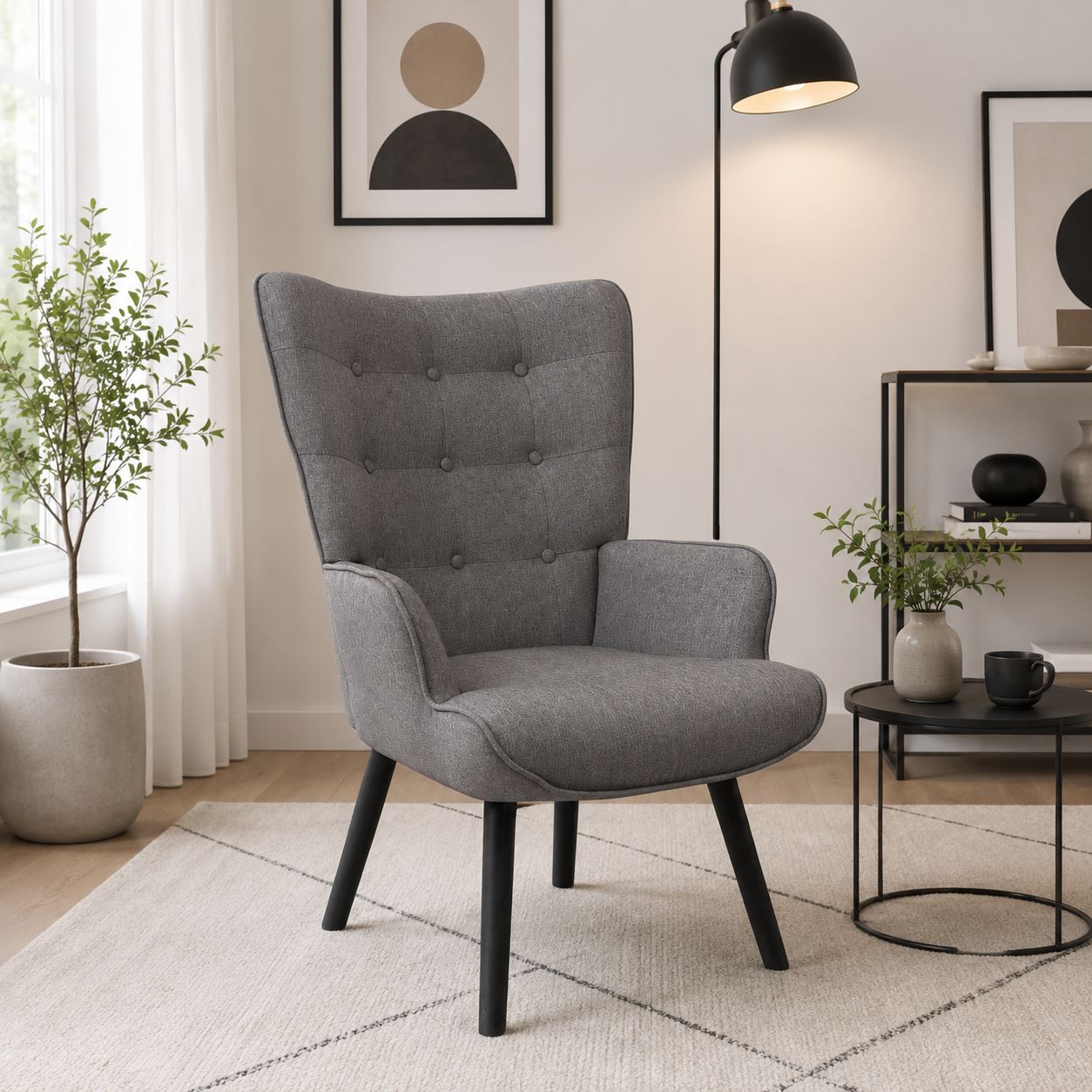 PAGE_Article.ZONE_Principale.ONG_Article.CELL_Article_Detail.CELL_InfoArticle_Art.VIG_DetailArticle_Image_Art FAUTEUIL EN TISSU - GRIS CLAIR – Image 1