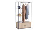 DRESSING 2 PORTES - CHÊNE MODERN OAK ET MÉTAL NOIR – Image 5