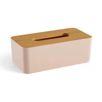 BOÎTE À MOUCHOIRS BAMBOU - ROSE