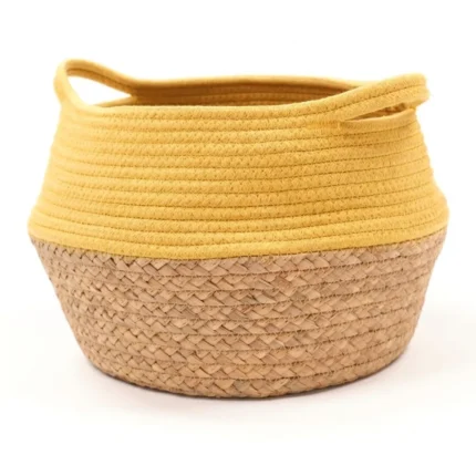 PANIER ROND 27X23 CM - OCRE