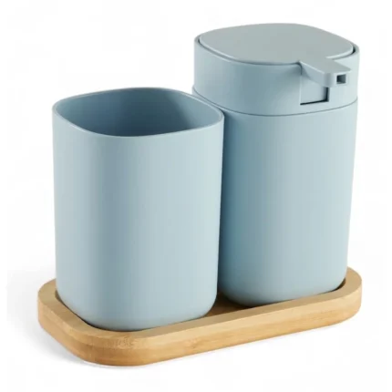 SET ACCESSOIRES SALLE DE BAIN - BLEU