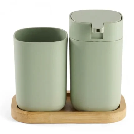 SET ACCESSOIRES SALLE DE BAIN - VERT