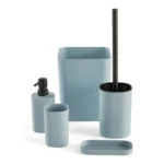 LOT DE 5 ACCESSOIRES SALLE DE BAIN - BLEU