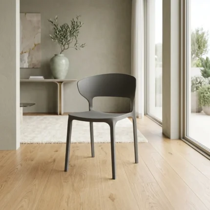 CHAISE PLASTIQUE - GRIS