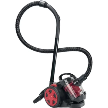 ASPIRATEUR TRAÎNEAU SANS SAC CYCLONIQUE 700 W FILTRE HEPA 2 L ENROULEUR AUTOMATIQUE - NOIR & ROUGE -