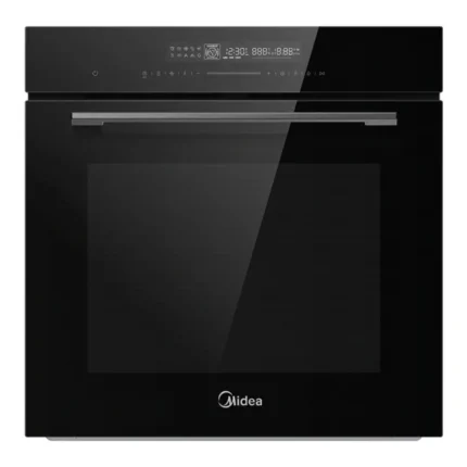 FOUR ENCASTRABLE MULTIFONCTION PYROLYSE 72 L 12 PROGRAMMES CLASSE A+ PORTE FROIDE - NOIR - MIDEA