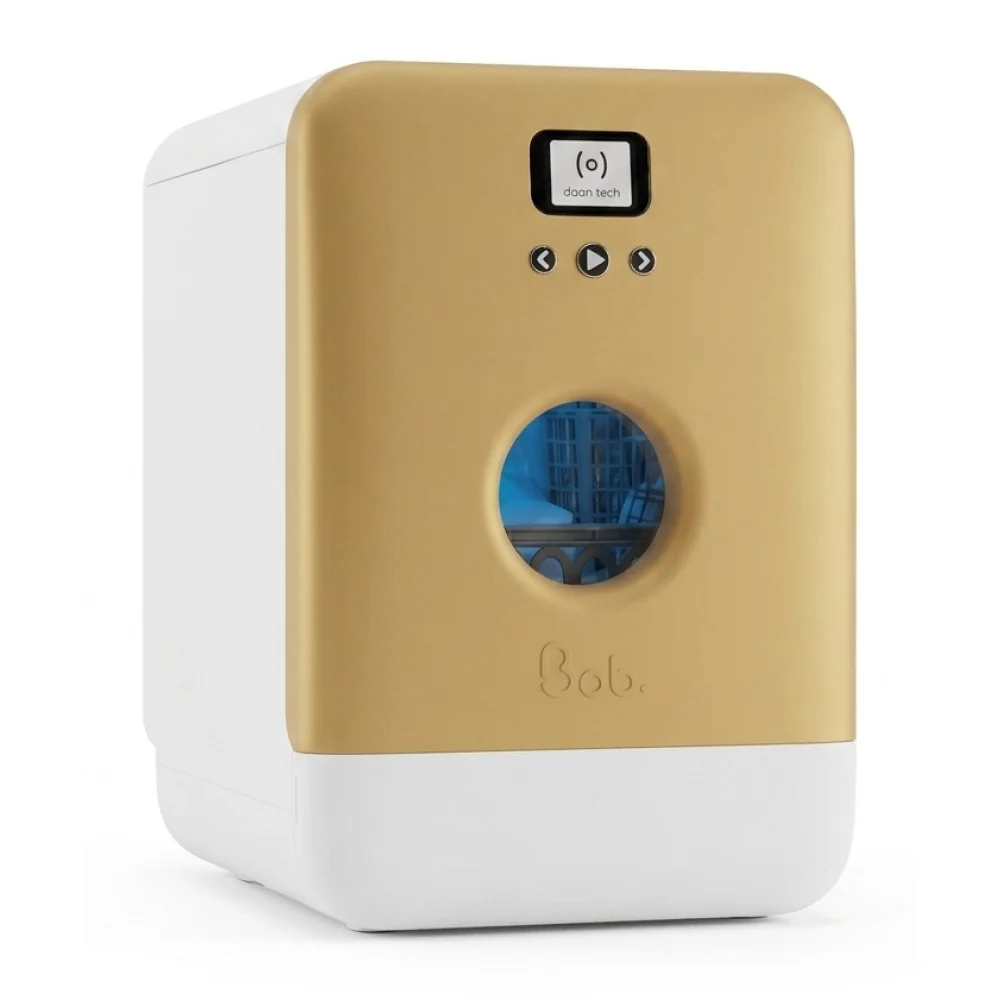 AI Generated Product Image MINI LAVE-VAISSELLE CONNECTÉ 3 COUVERTS 5 PROGRAMMES 43 DB WIFI OUVERTURE TACTILE - OR - BOB – Image 1