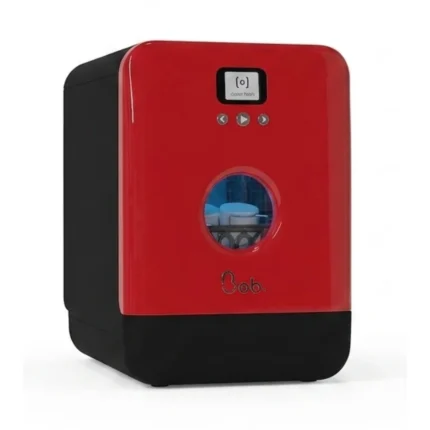MINI LAVE-VAISSELLE CONNECTÉ 3 COUVERTS 5 PROGRAMMES 43 DB WIFI OUVERTURE TACTILE - NOIR ROUGE - BOB