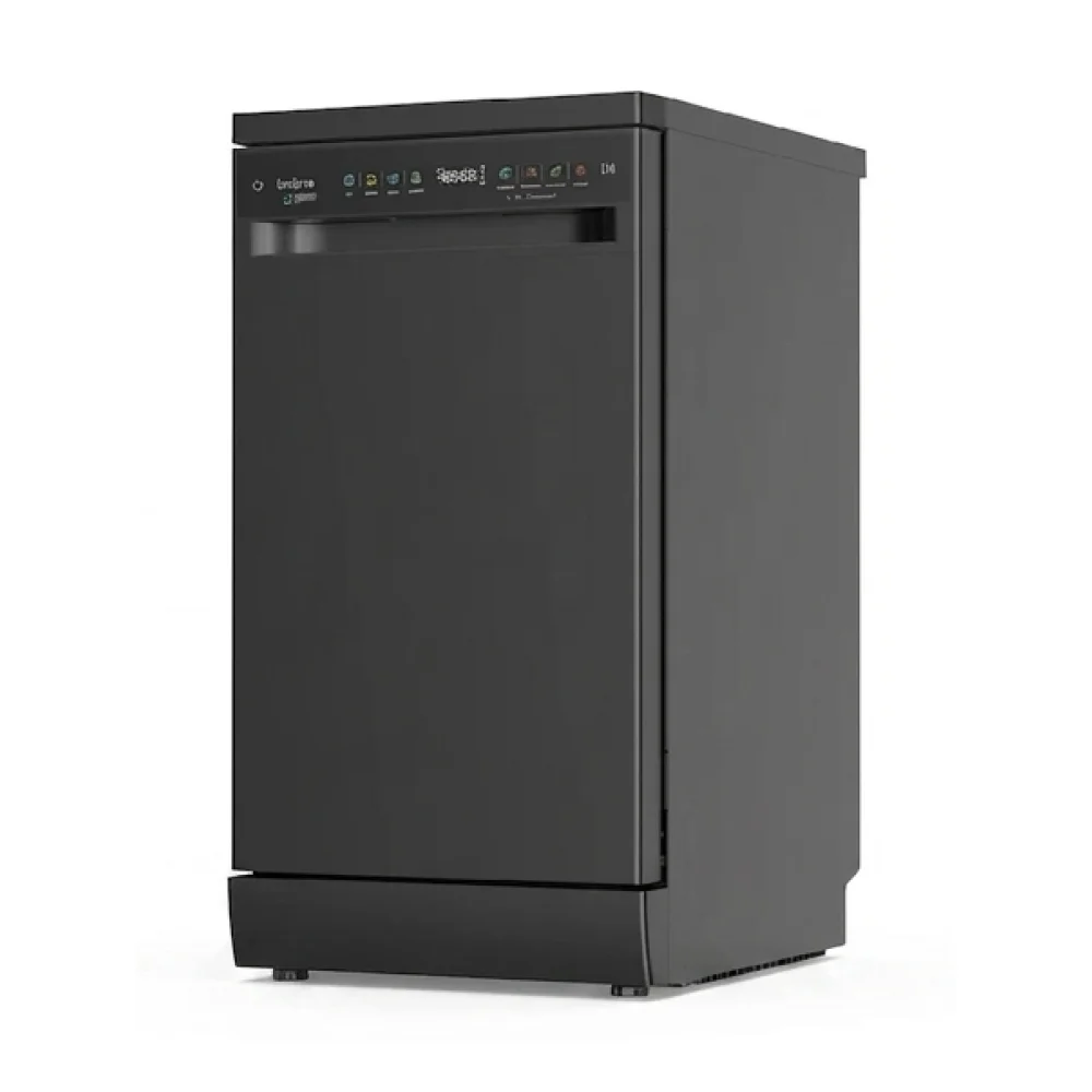 AI Generated Product Image LAVE-VAISSELLE POSE LIBRE COMPACT 9 COUVERTS 45 CM 4 PROGRAMMES DÉPART DIFFÉRÉ - NOIR - LINARIE – Image 1