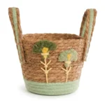 PANIER NATUREL ET VERT TAILLE S