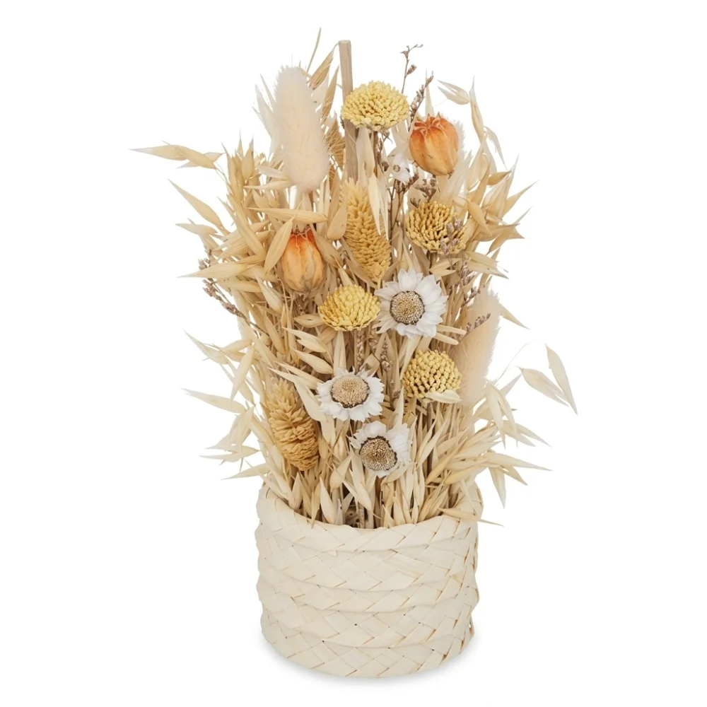 AI Generated Product Image COMPOSITION FLEURS ARTIFICIELLES POT NATUREL – Image 1