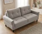 CANAPE 3 PLACES EN TISSU - GRIS