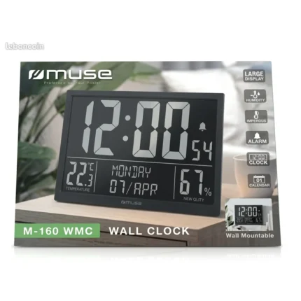 HORLOGE MURALE ECRAN LCD