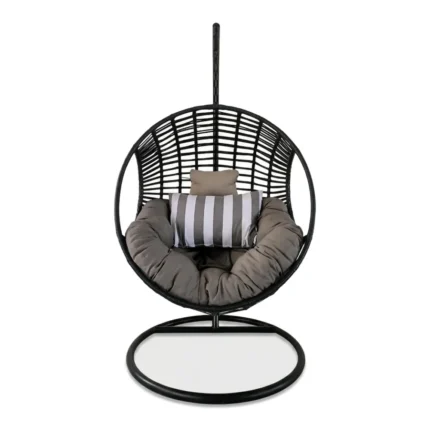 BALANCELLE AVEC COUSSIN 1 PLACE-  GRIS FONCÉ