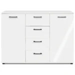 COMMODE 2 PORTES 4 TIROIRS - BLANC