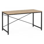 BUREAU - CHÊNE MODERN OAK ET MÉTAL NOIR L120 CM