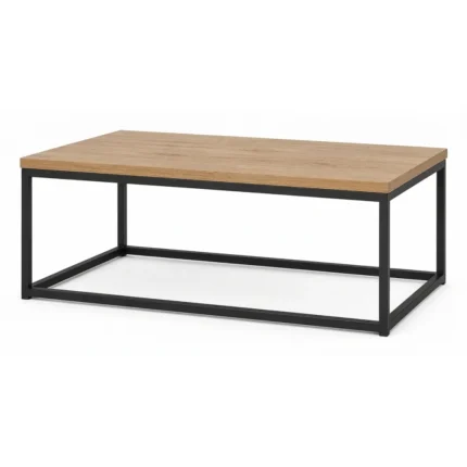 TABLE BASSE - CHÊNE MODERN OAK ET MÉTAL NOIR