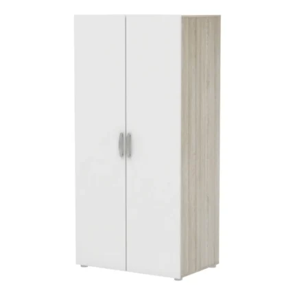 ARMOIRE 2 PORTES - CHENE ET BLANC