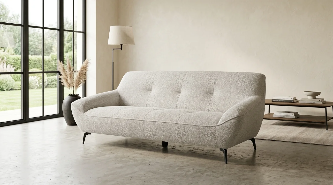 AI Generated Product Image CANAPE 3 PLACES EN TISSU - BEIGE – Image 1