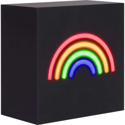 CAISSON BOIS NOIR NEON RAINBOW