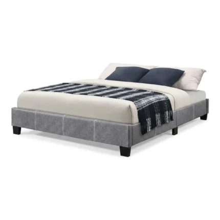 LIT 140 X 190 CM TISSU - GRIS