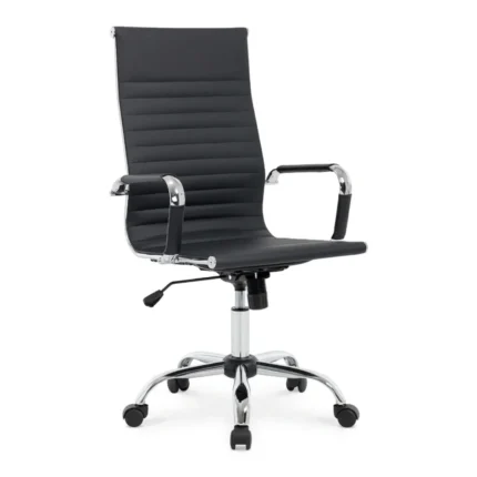 FAUTEUIL DE BUREAU REVÊTEMENT PVC - NOIR