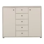COMMODE 2 PORTES 5 TIROIRS - SABLE