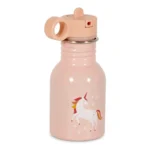 GOURDE ENFANT 350ML EN MÉTAL MOTIF LICORNE - ROSE