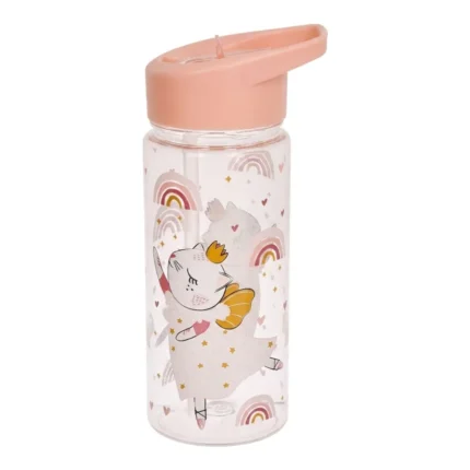 GOURDE ENFANT EN PLASTIQUE MOTIF CHAT - ROSE