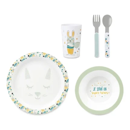 COFFRET REPAS ENFANT EN INOX MOTIF LAPIN