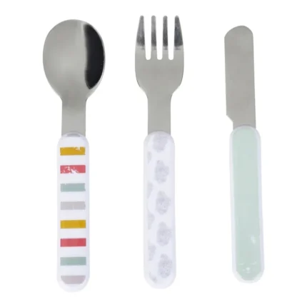 SET COUVERTS ENFANT EN PLASTIQUE ET INOX