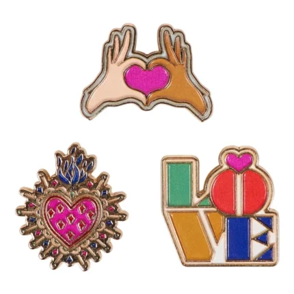 SET DE 3 BROCHES COULEURS ASSORTIES