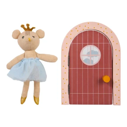 JOUET PETITE SOURIS AVEC PORTE EN BOIS