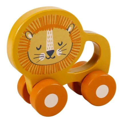 LION ROULANT EN BOIS