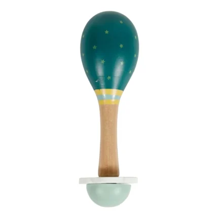MARACAS MOTIF DINOSAURE EN BOIS