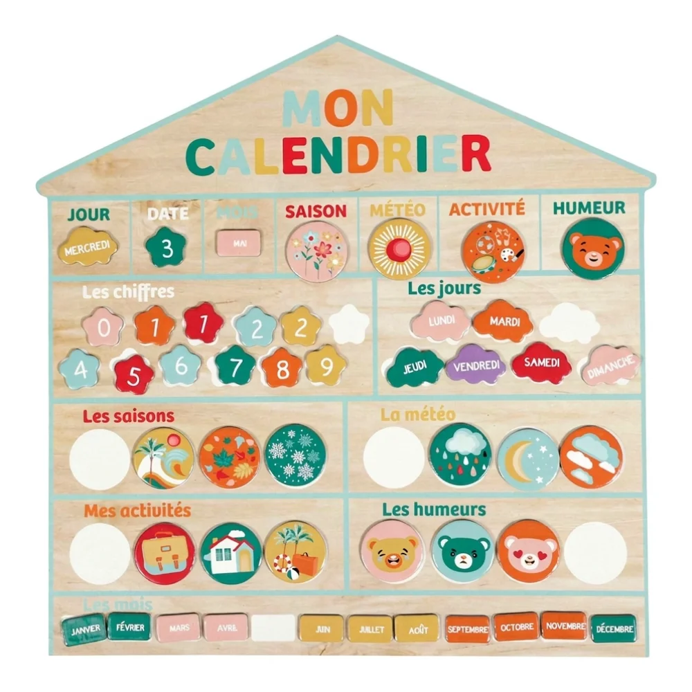 AI Generated Product Image CALENDRIER ÉDUCATIF MAGNÉTIQUE – Image 1