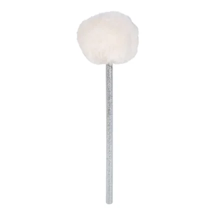 CRAYON AVEC POMPON - ARGENT ET BLANC
