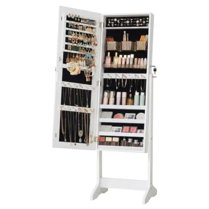 ARMOIRE À BIJOUX SUR PIED - BLANC