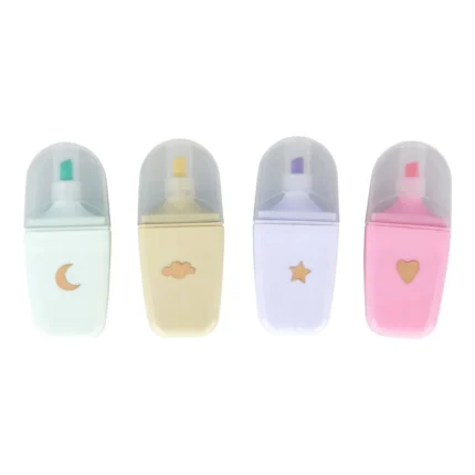 LOT DE 4 MINI MARQUEURS PASTEL