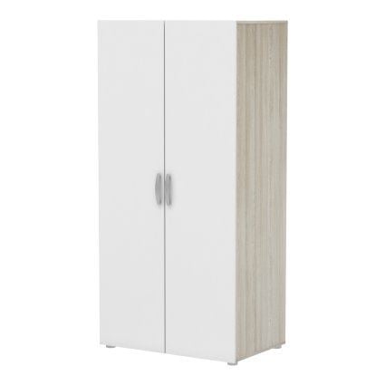 ARMOIRE 2 PORTES - CHENE ET BLANC