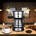 CAFETIÈRE FILTRE PROGRAMMABLE 1000 W 1,5 L 12 TASSES ÉCRAN LCD ARRÊT AUTO 40 MIN - NOIR & INOX - TEC – Image 2