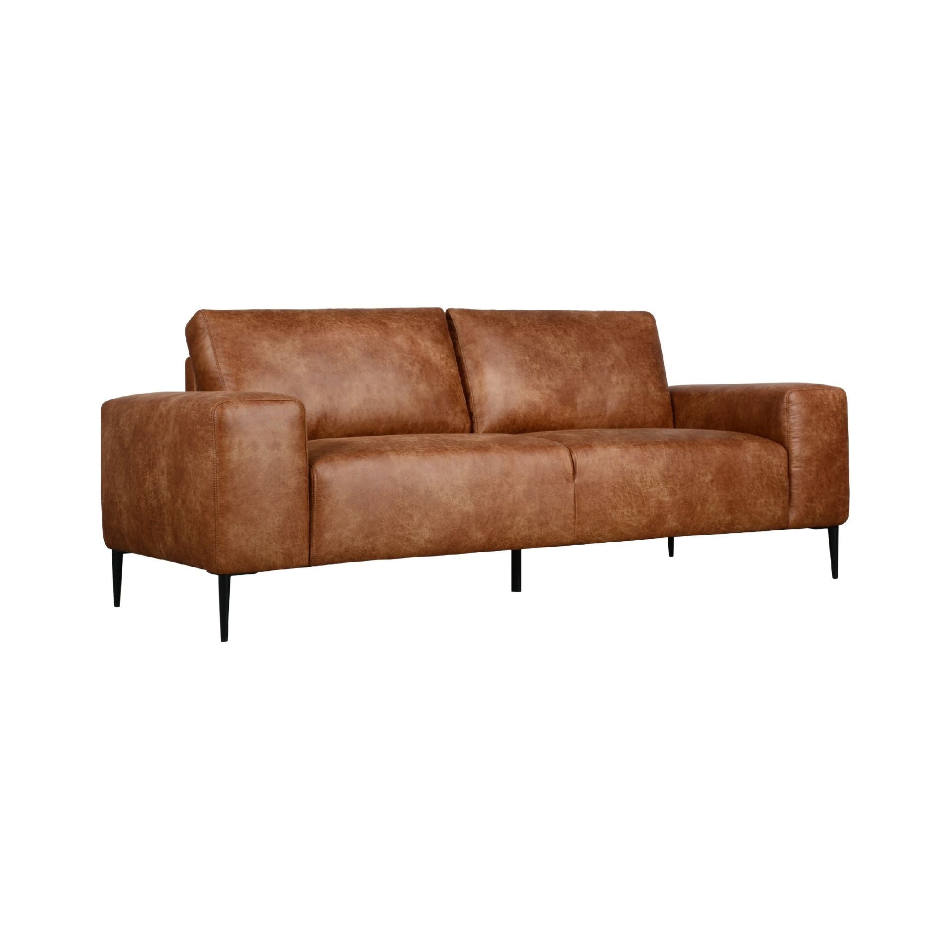 article_57203 CANAPÉ 3 PLACES STYLE VINTAGE EN TISSU - MARRON – Image 1