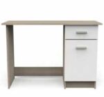 BUREAU 1 PORTE ET 1 TIROIR - CHENE ET BLANC – Image 2