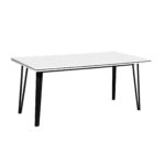 TABLE RECTANGLE LAQUÉ - BLANC & NOIR – Image 2
