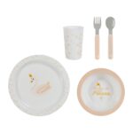 SET REPAS ENFANT EN INOX MOTIF CYGNE – Image 2