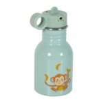 GOURDE ENFANT 350ML EN MÉTAL MOTIF SINGE - VERT – Image 2