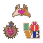SET DE 3 BROCHES COULEURS ASSORTIES – Image 2