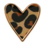 BROCHE COEUR MOTIF LÉOPARD – Image 2